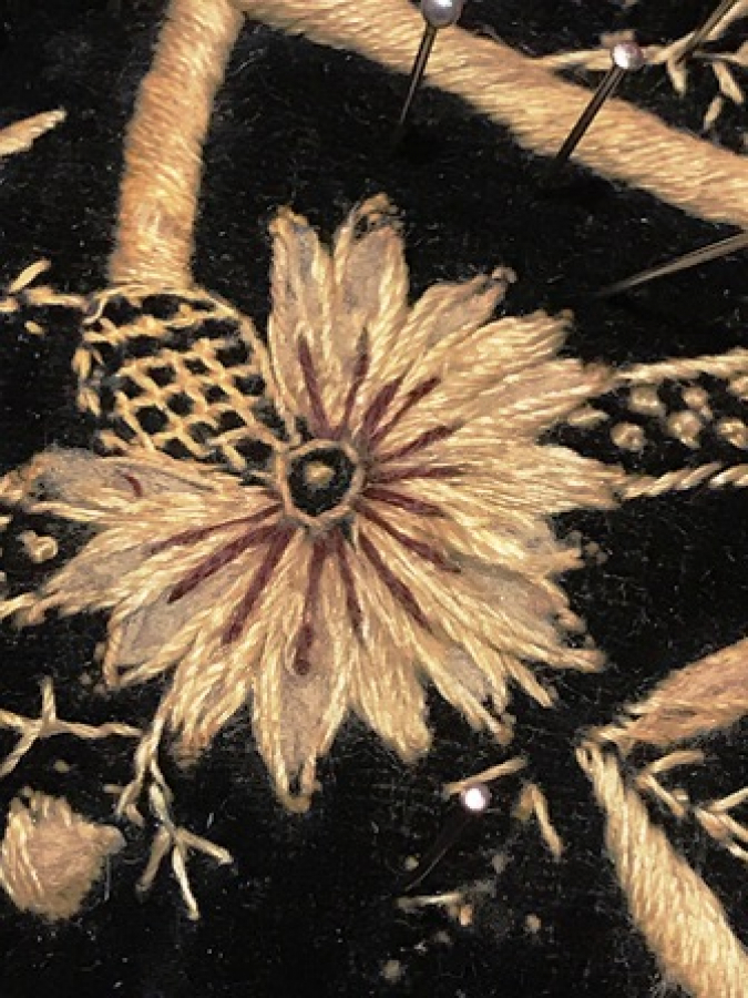 OSMANLI BOHCA TEL KIRMA NAKIŞLI ATLAS İGNEDAN