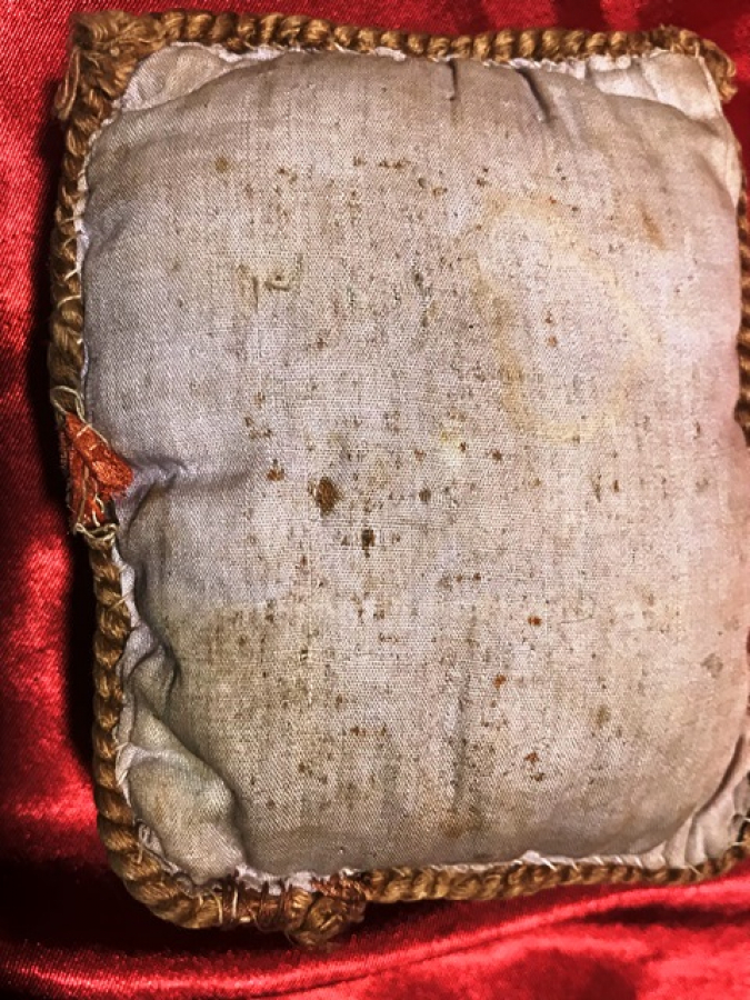 OSMANLI BOHCA TEL KIRMA NAKIŞLI ATLAS İGNEDAN