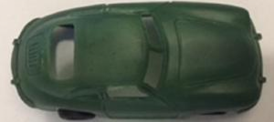 ALMAN UFAK YEŞİL PLASTİK OYUNCAK ARABA PORSCHE W GERMANY
