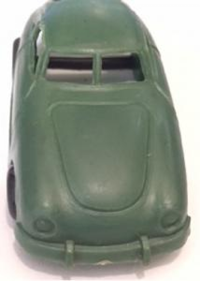 ALMAN UFAK YEŞİL PLASTİK OYUNCAK ARABA PORSCHE W GERMANY
