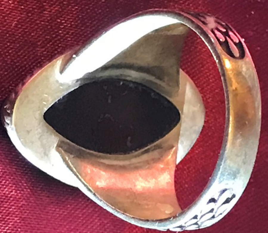 ELİPS AKİK EL KAZIMA GÜZEL YAZI GÜMÜŞ ARAM USTA İŞCİLİKLİ YÜZÜK 