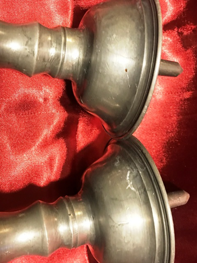 FRANSIZ ÇİFT KURŞUN ŞAMDAN DAMGALI 27 CM YÜKSEKLİK