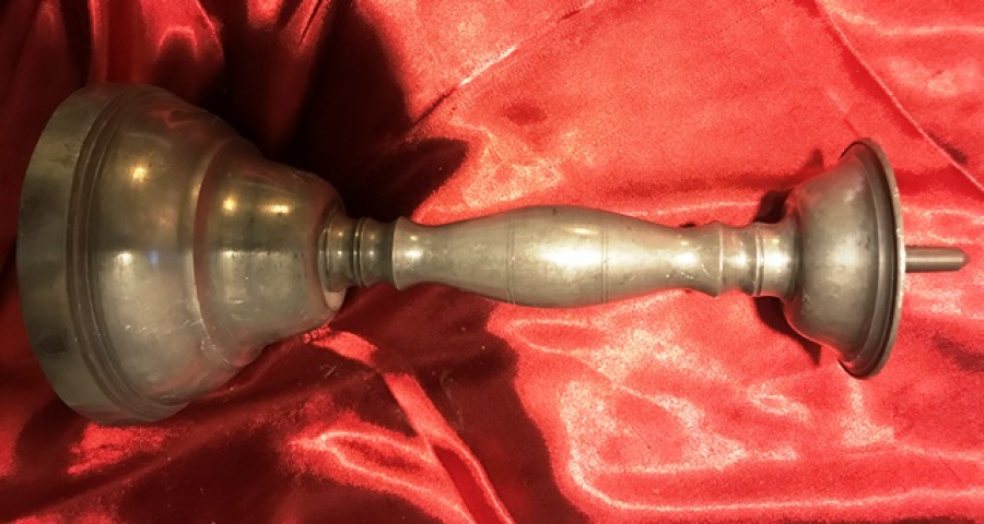 FRANSIZ ÇİFT KURŞUN ŞAMDAN DAMGALI 27 CM YÜKSEKLİK