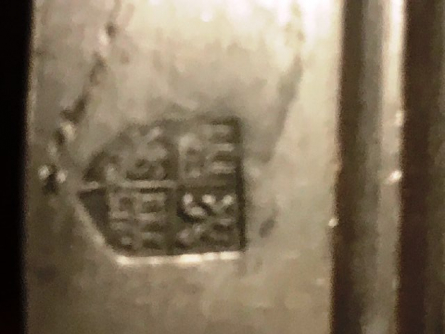 FRANSIZ ÇİFT KURŞUN ŞAMDAN DAMGALI 27 CM YÜKSEKLİK