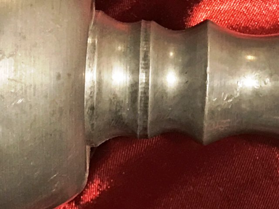 FRANSIZ ÇİFT KURŞUN ŞAMDAN DAMGALI 27 CM YÜKSEKLİK