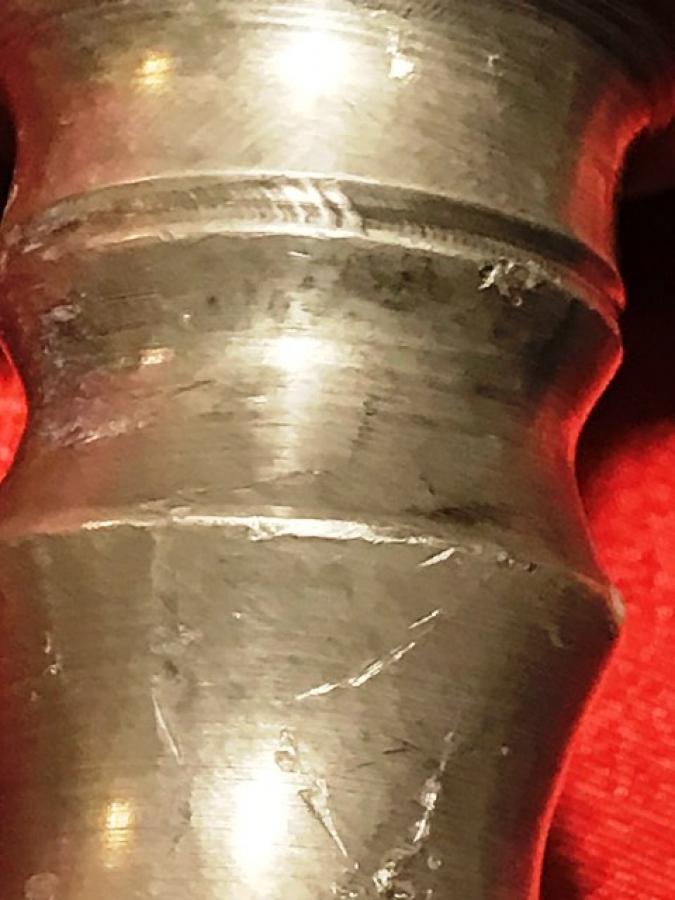 FRANSIZ ÇİFT KURŞUN ŞAMDAN DAMGALI 27 CM YÜKSEKLİK