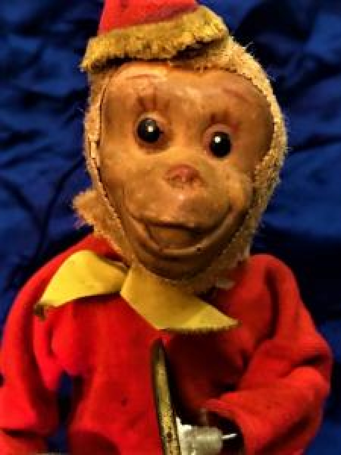 KURMALI ELLERİYLE ZİL ÇALAN KURMALI OYUNCAK MAYMUN 