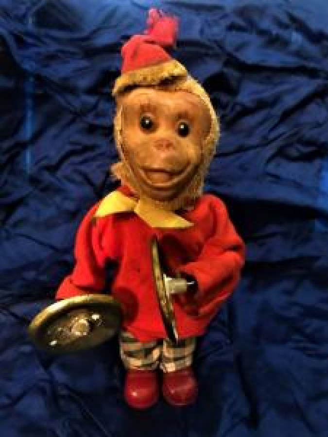 KURMALI ELLERİYLE ZİL ÇALAN KURMALI OYUNCAK MAYMUN 