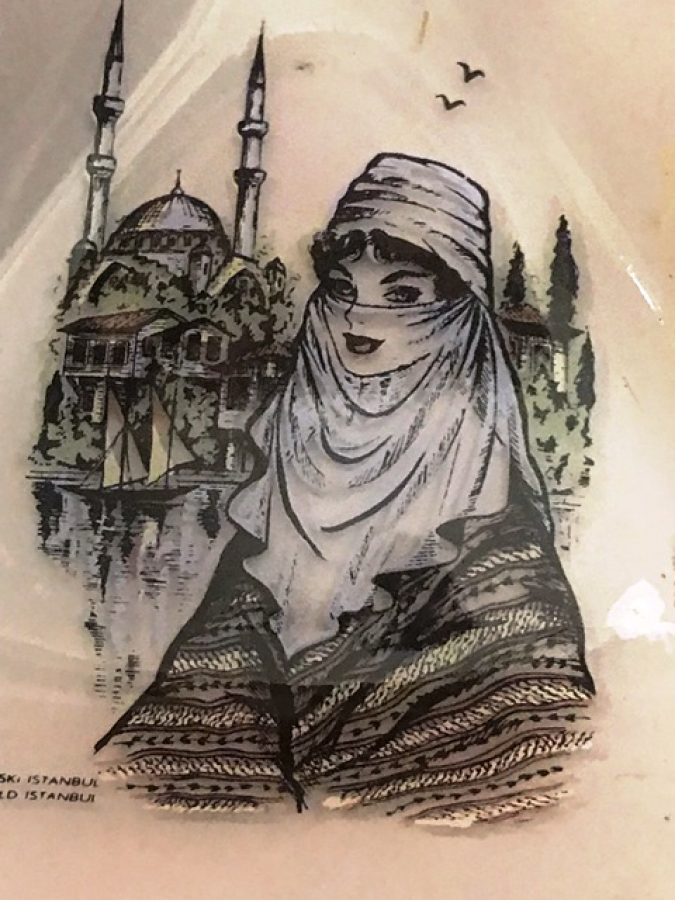 OSMANLI KADIN EL BOYAMA CAM KULLUK