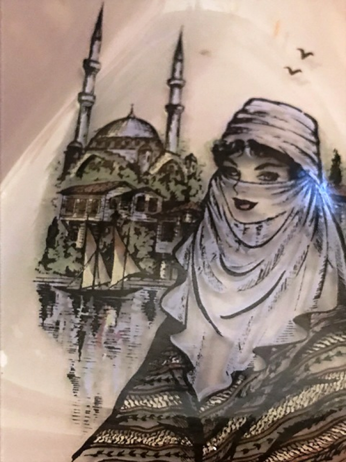 OSMANLI KADIN EL BOYAMA CAM KULLUK