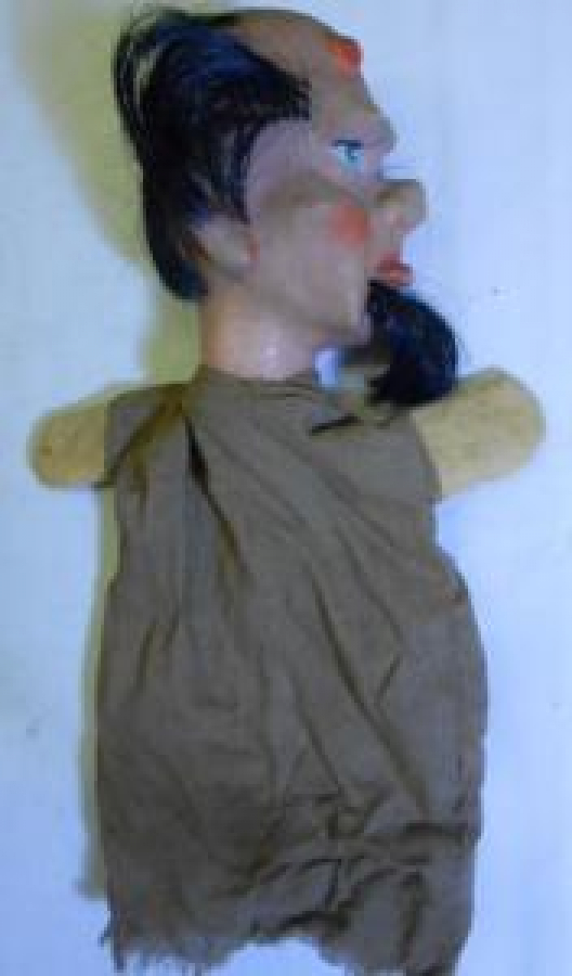 PARMAK KUKLA ELBİSELİ SAKALLI ANLI SİVİLCELİ KÖTÜ NİYETLİ KUKLA OYUNCAK 