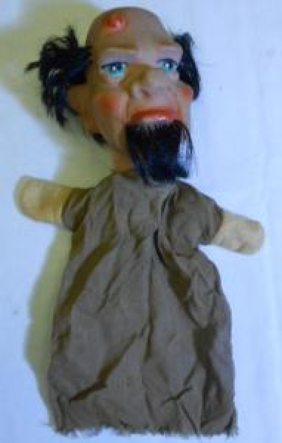 PARMAK KUKLA ELBİSELİ SAKALLI ANLI SİVİLCELİ KÖTÜ NİYETLİ KUKLA OYUNCAK 