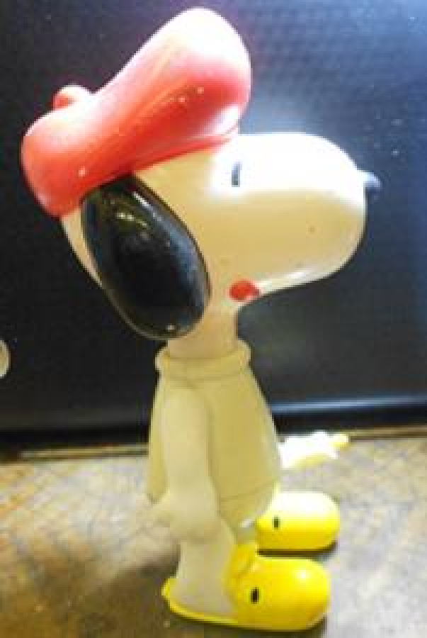 SNOOPY 3 PARÇAYA BÖLÜNEN PLASTİK KÖPEK OYUNCAK 19026 Garaj antik
