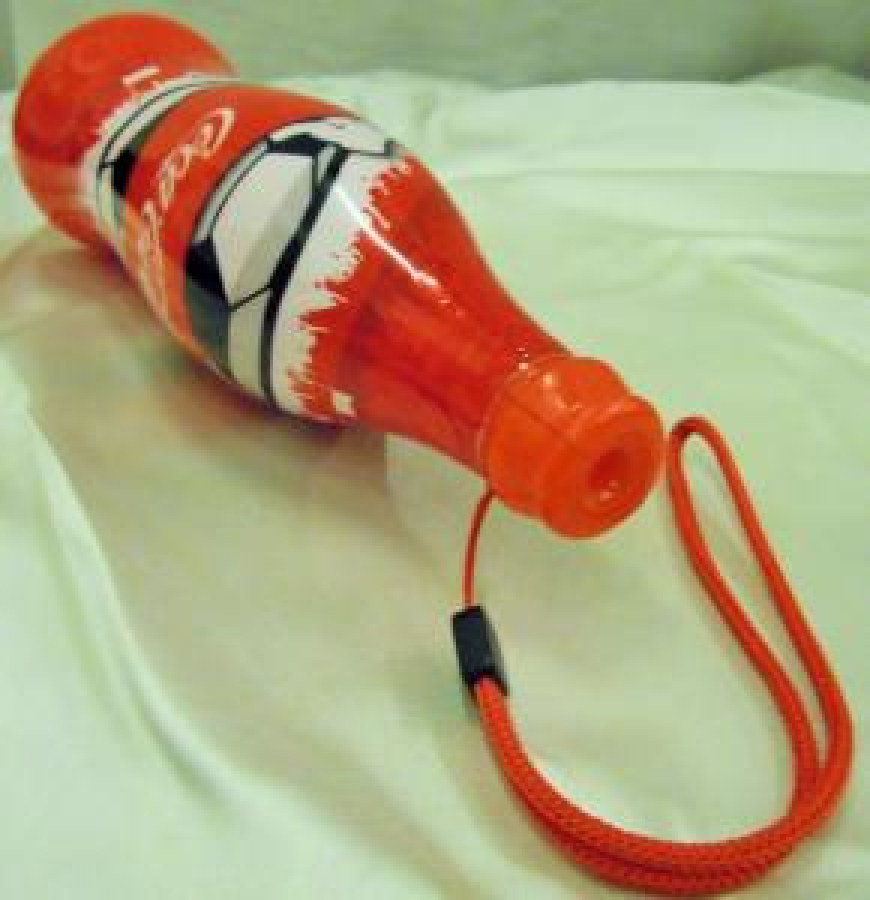 COCA COLA ŞİŞE ŞEKLİNDE DÜDÜK FESTİVAL VE MAÇLAR İÇİN TASARLANMIŞ 