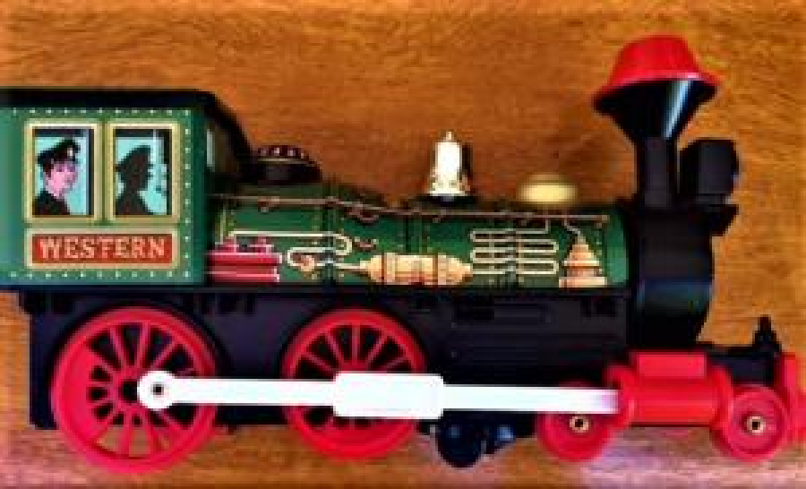 KÖMÜRLÜ TREN LOKOMATİF TENEKE PİLLİ OYUNCAK MODERN TOYS JAPAN SORUNSUZ 