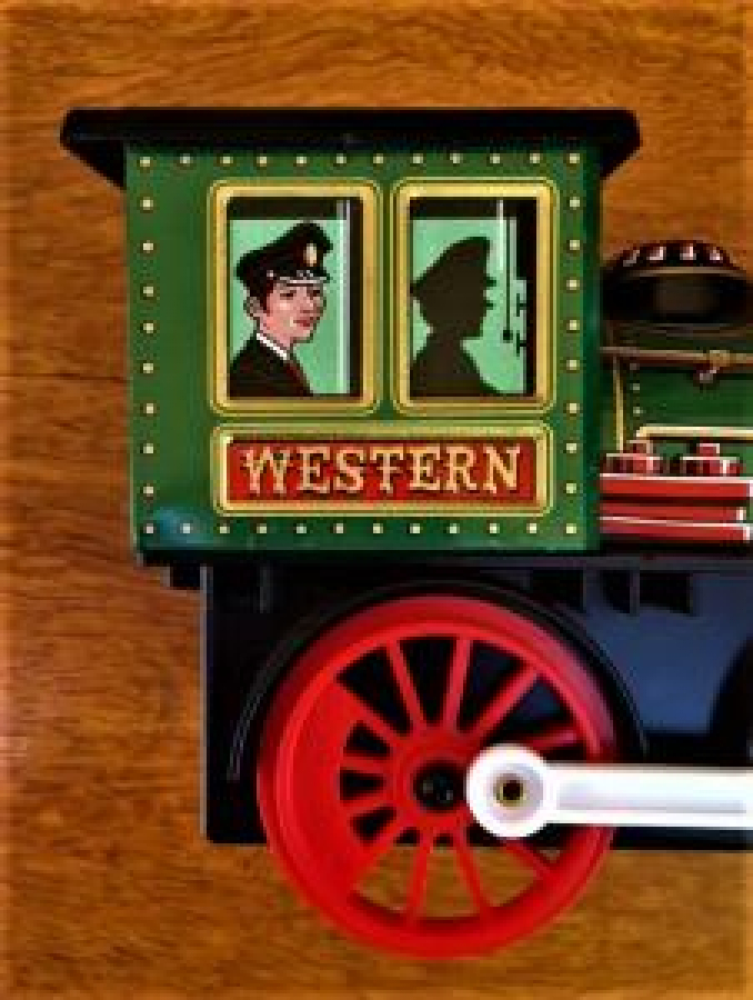 KÖMÜRLÜ TREN LOKOMATİF TENEKE PİLLİ OYUNCAK MODERN TOYS JAPAN SORUNSUZ 