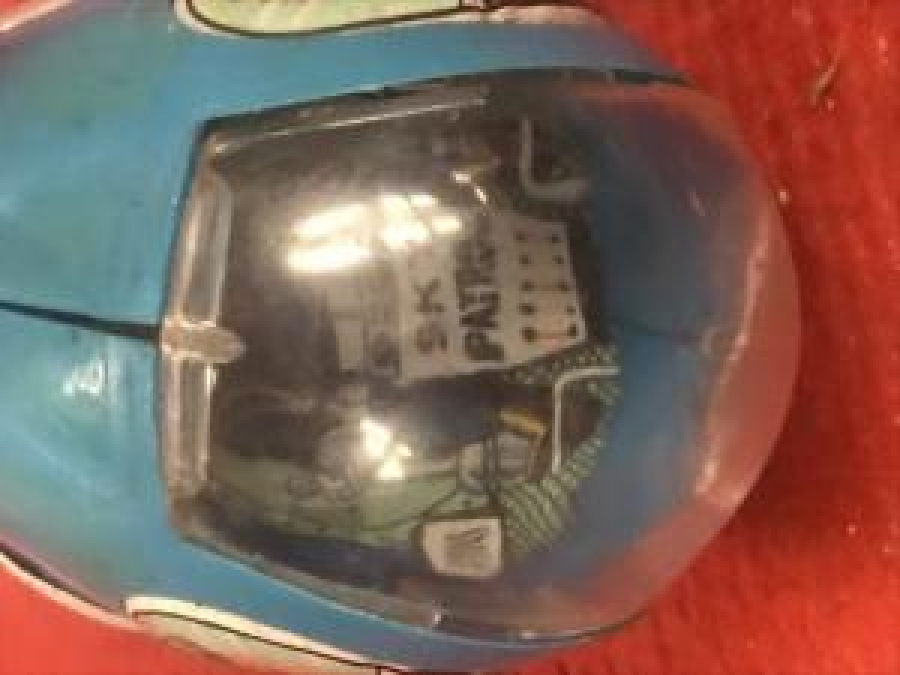 KURMALI MEKANİK TENEKE PLASTİK KARIŞIM OYUNCAK HELİKOPTER TM JAPAN 