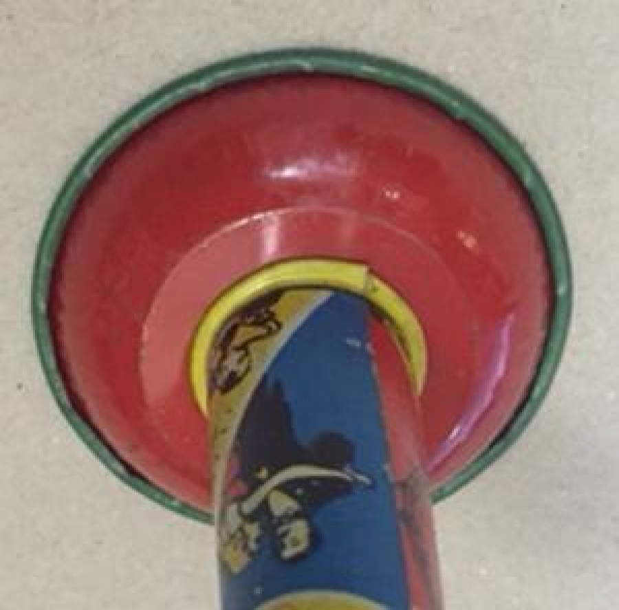 METALİTOY USA TENEKE BORAZAN ÜZERİ ÇOCUK OYUN TEMALI OYUNCAK DÜDÜK 