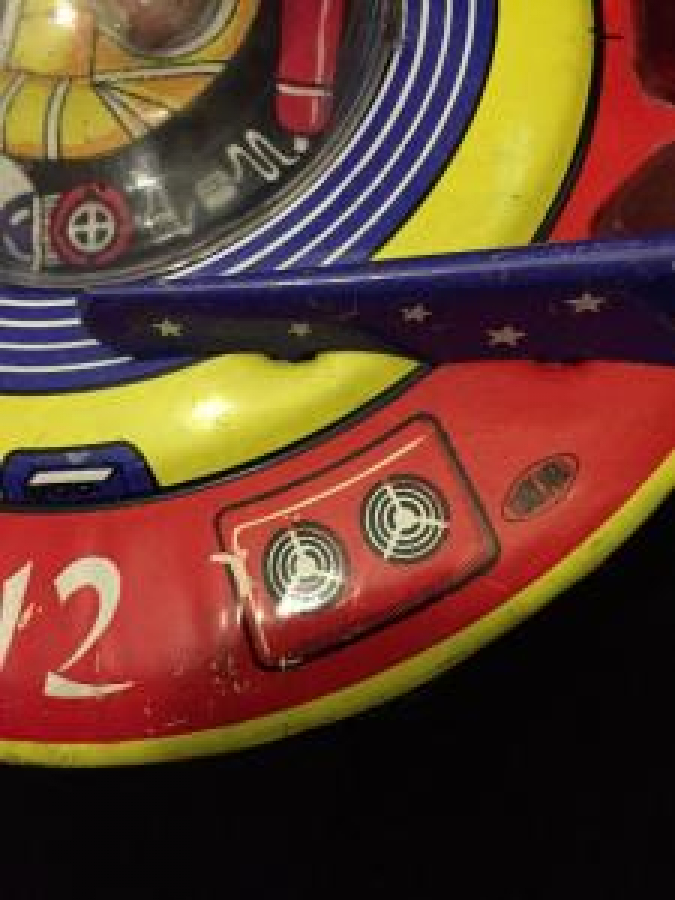 NEKUR TENEKE UÇAN DAİRE YERLİ TÜRK MALI OYUNCAK 1970 