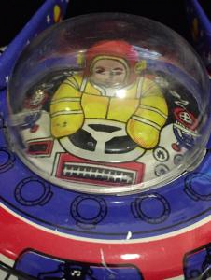 NEKUR TENEKE UÇAN DAİRE YERLİ TÜRK MALI OYUNCAK 1970 