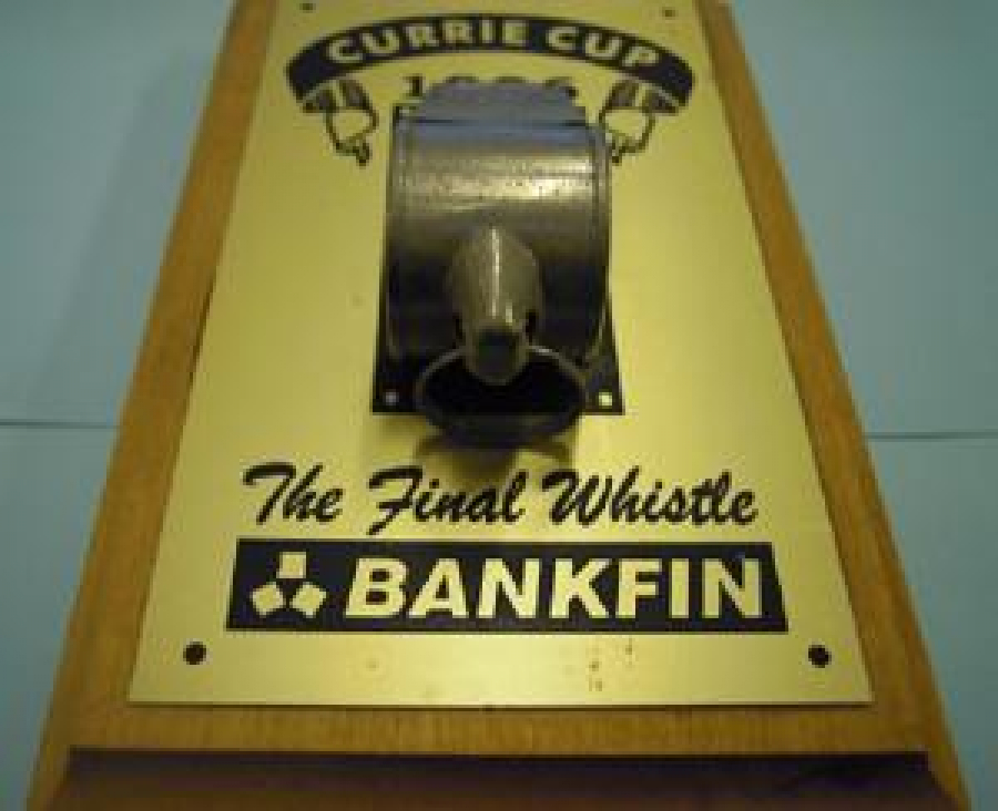 SPOR RUGBY MACINDA KULLANILAN MUSABAKADA HAKEMİN KULLANDIGI DÜDÜK CURRIE CUP 1996 THE FİNAL WHİSTLE BANKFIN MANTAR TOPLU METAL DÜDÜK 