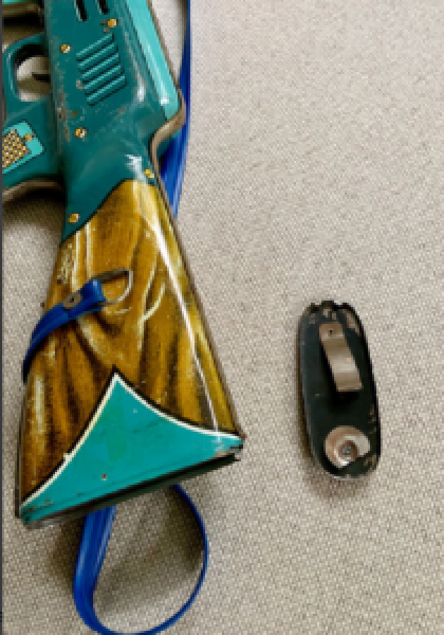 SSCB RUS GUN ELZEİT MUVEK TENEKE OYUNCAK TÜFEK 1960 