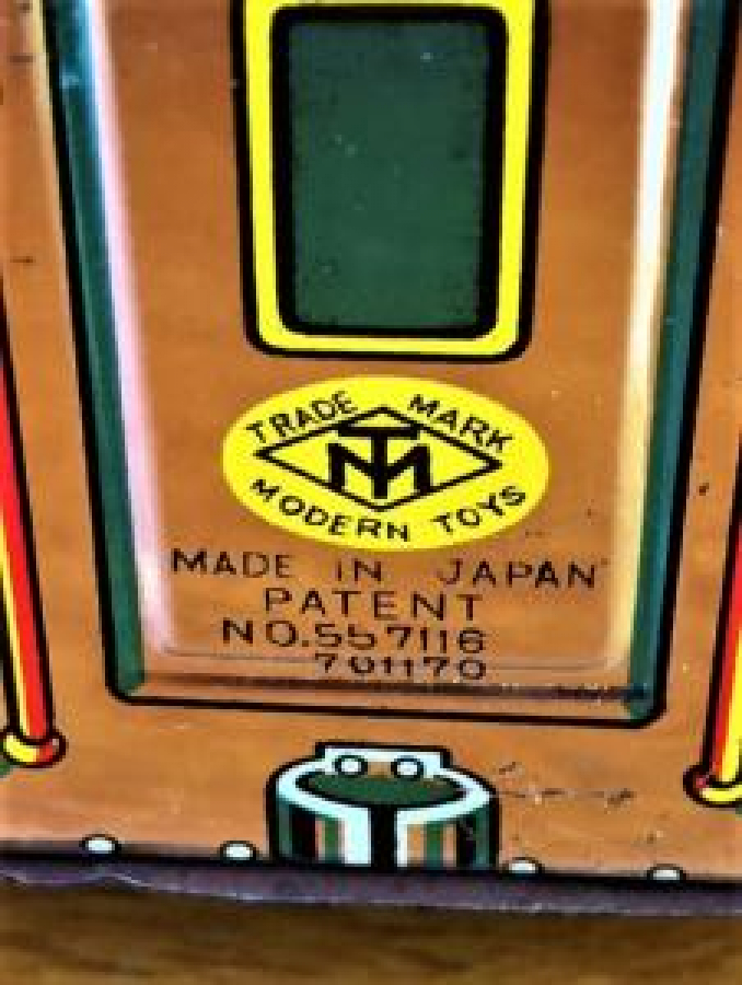 TREN LOKOMATİF TENEKE PİLLİ OYUNCAK MODERN TOYS JAPAN SORUNSUZ 