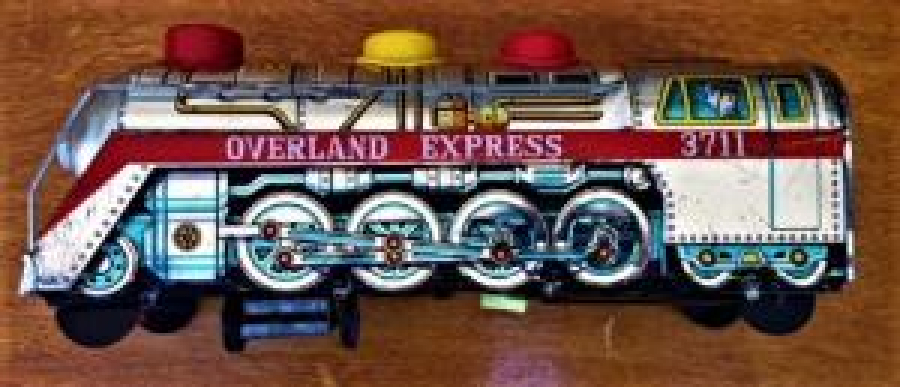 TREN LOKOMATİF TENEKE PİLLİ OYUNCAK MODERN TOYS JAPAN SORUNSUZ 