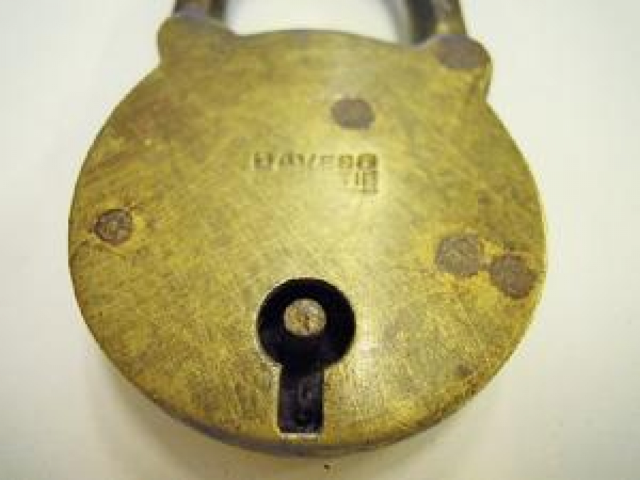 DAVESO KİLİT ESKİ BRONZ EL YAPIM PERCİNLİ ASMA KİLİDİ 