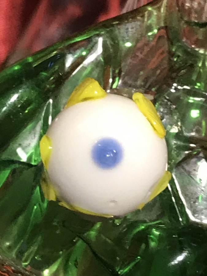 İTALYAN MURANO SU YEŞİLİ EL YAPIM ŞEKERLER VE KULPLU MARUL FORM ŞEKERLİK