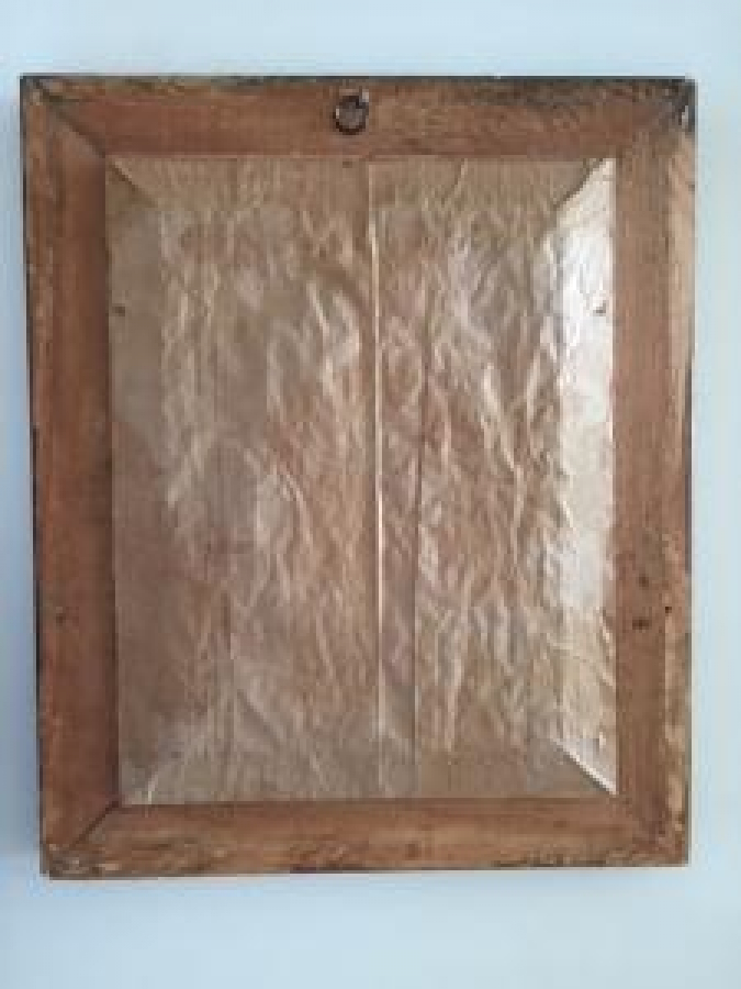 1950 ĞÖBLEN EL DOKUMA HZ İSA KENDİ ORJİNAL ÇERÇEVESİNDE İKONA