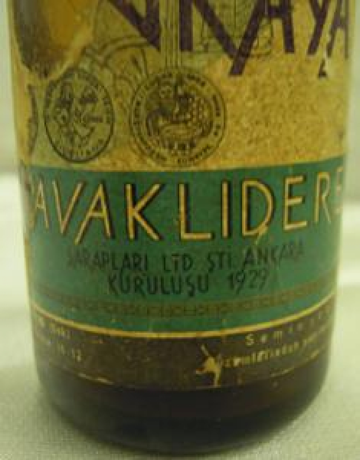 MİNYATÜR İÇKİ ŞİŞESİ KOLEKSİYON ÇANKAYA KAVAKLIDERE ŞARAPLARI LTD. ŞTİ. ANKARA 1929. DERECE 11-12 