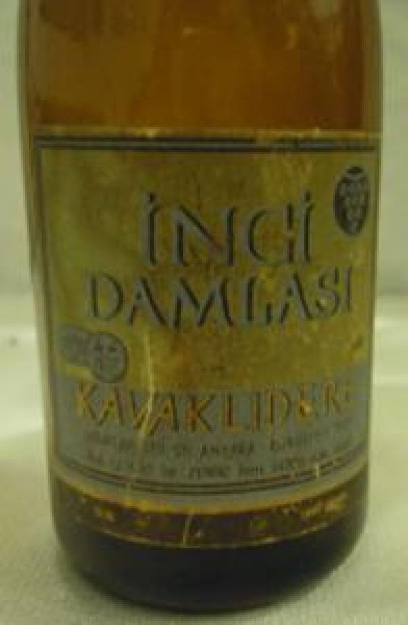 MİNYATÜR İÇKİ ŞİŞESİ KOLEKSİYON İNCİ DAMLASI KAVAKLIDERE ŞARAPLARI LTD.ŞTİ ANKARA 1929