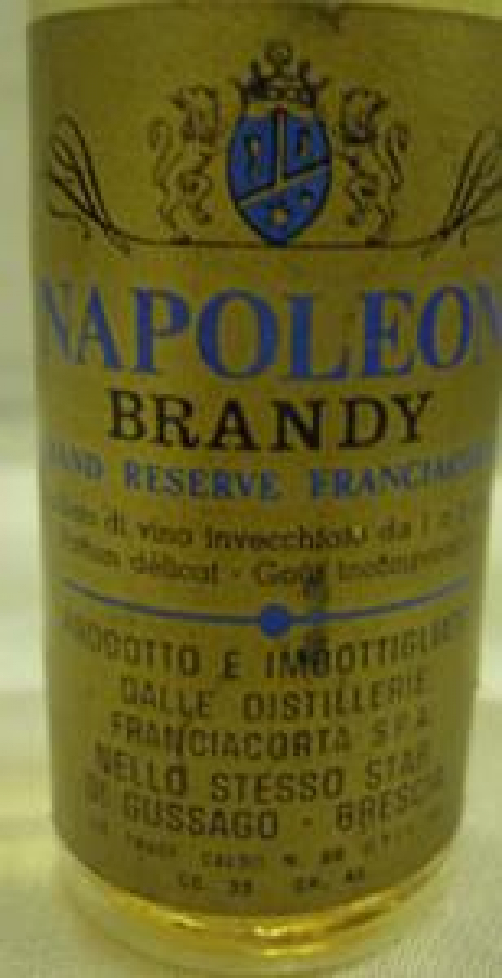 MİNYATÜR İÇKİ ŞİŞESİ KOLEKSİYON NAPOLEON BRANDY GRAND RESERVE FRANCIACORTA CC 33. GR 40% 