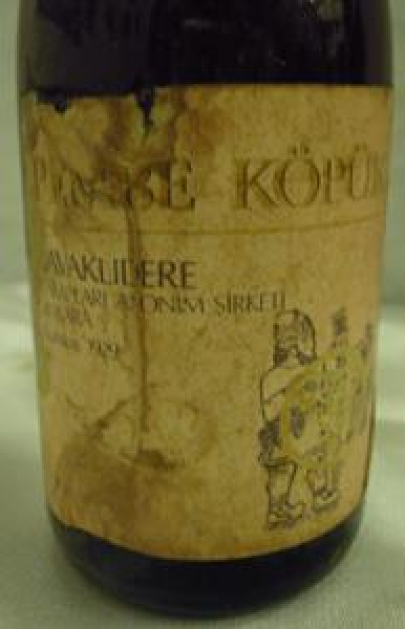 MİNYATÜR İÇKİ ŞİŞESİ KOLEKSİYON PEMBE KÖPÜK KAVAKLIDERE ŞARAPLARI ANONİM ŞİRKETİ ANKARA 1929 70 CL 