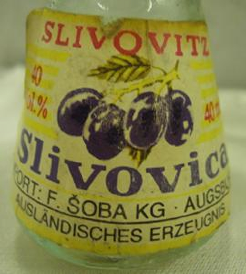 MİNYATÜR İÇKİ ŞİŞESİ KOLEKSİYON SLIVOVITZ 40 VOL% 40 ML 