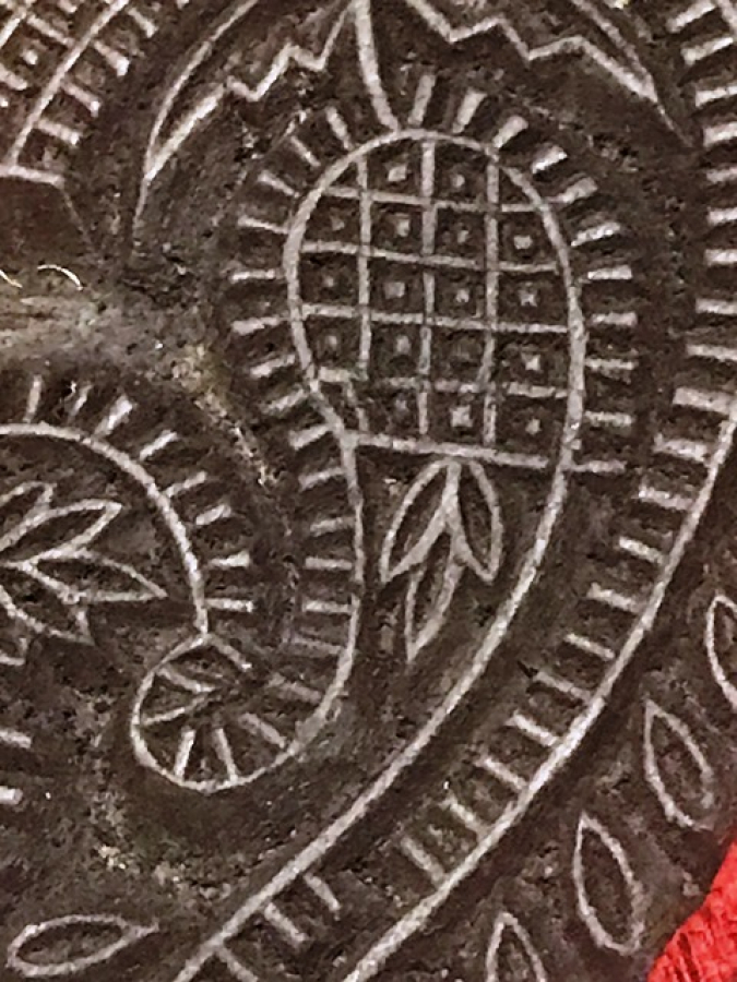 OSMANLI DESEN AHŞAP TOKAT YÖRE YAZMA BASKI KALIBI 