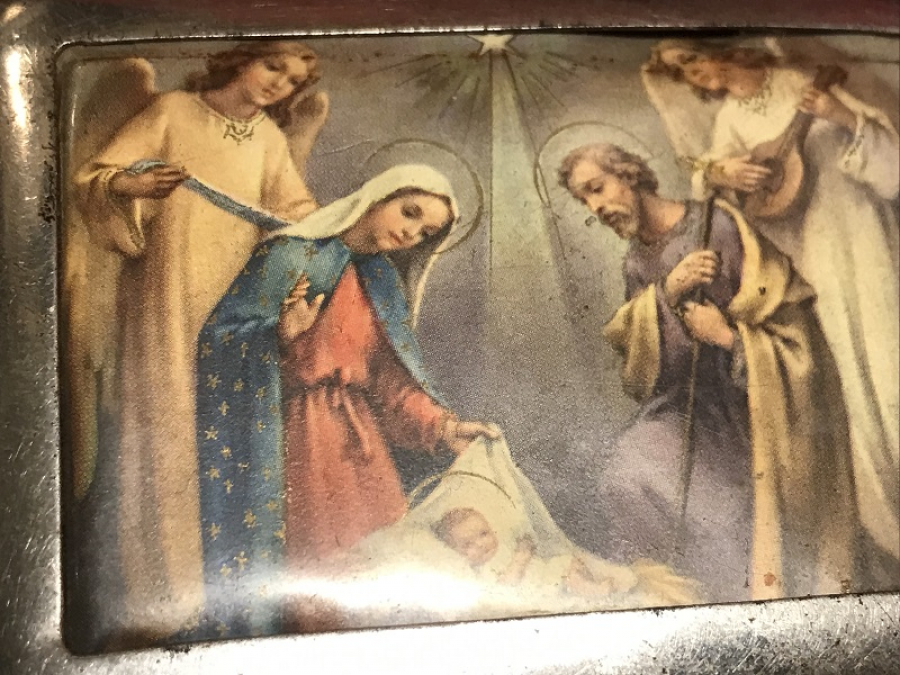 DİNSEL TEMALI KAPAK RESİMLİ METAL SIGARA TABAKASI