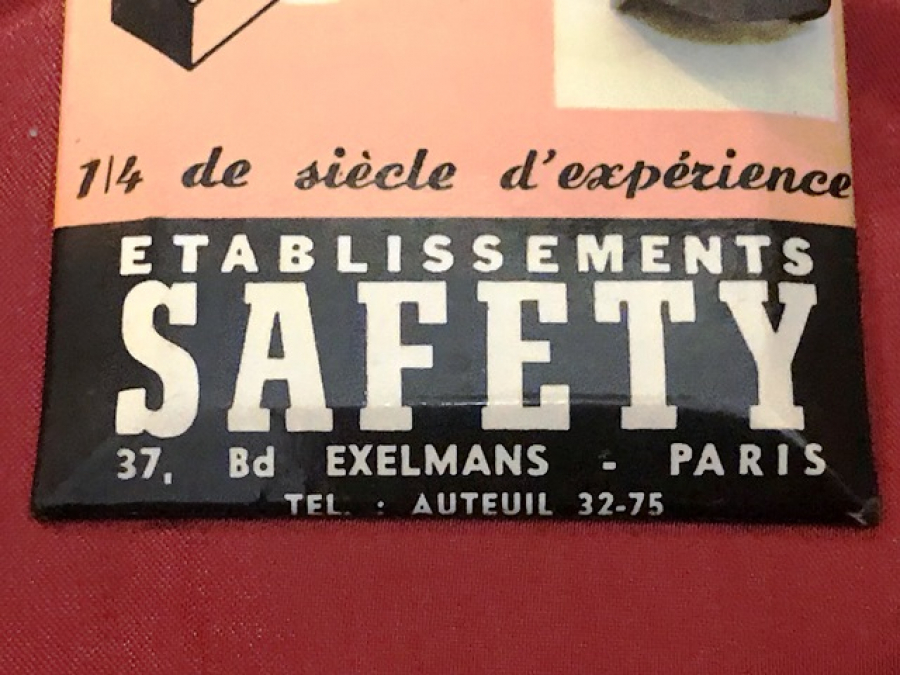 1940 TENEKE ÜZERİ FİRMA REKLAMLI ETABLISSEMENTS SAFETY DERECE  TERMOMETRE 