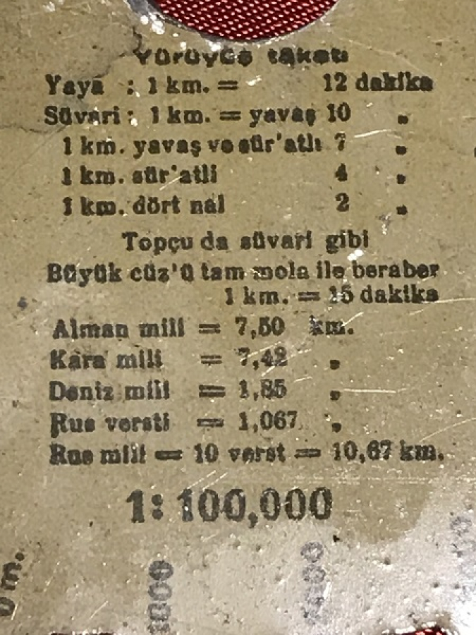 HARİTA MİKYAS ÖLÇÜSÜ TENEKE YÜRÜYÜŞ TAKAT CETVELİ HARİTA ÜZERİNDE ÖLCÜM YAPABİLEN ÖLCÜ CETVEL
