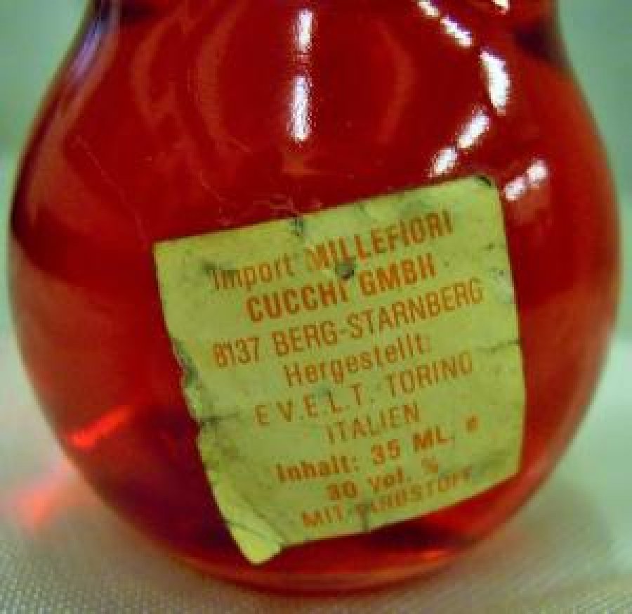 EVEL AMPUL LİKÖRÜ AMPUL FORMUNDA MİNYATÜR İÇKİ ŞİŞESİ KOLEKSİYON ALKERMES CURACAO BLEU MARASCHİNO MİLLEFİORİ, 4 x 3.5cl / %30