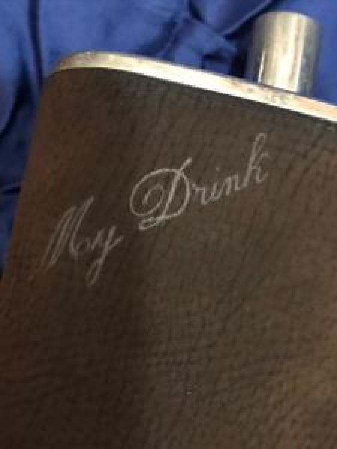 BARDAKLI İÇKİ MATARA TIN-LINED 13 OZ ALMAN 1940 MAY DRİNK 