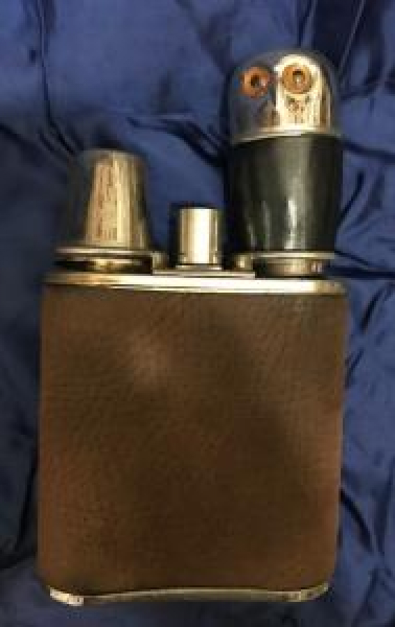 BARDAKLI İÇKİ MATARA TIN-LINED 13 OZ ALMAN 1940 MAY DRİNK 