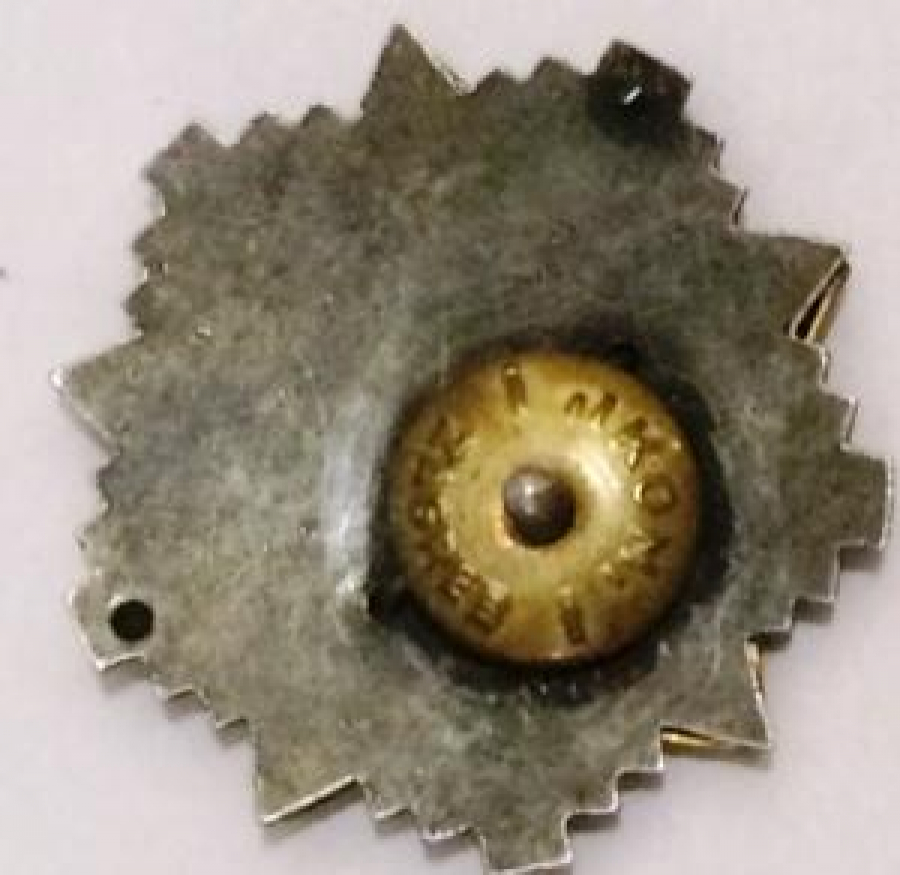 GÜMÜŞ KIRMIZI SICAK MİNELİ ROZET BÜYÜK BOYDA 