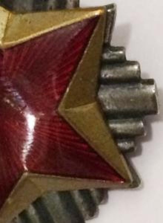 GÜMÜŞ KIRMIZI SICAK MİNELİ ROZET BÜYÜK BOYDA 