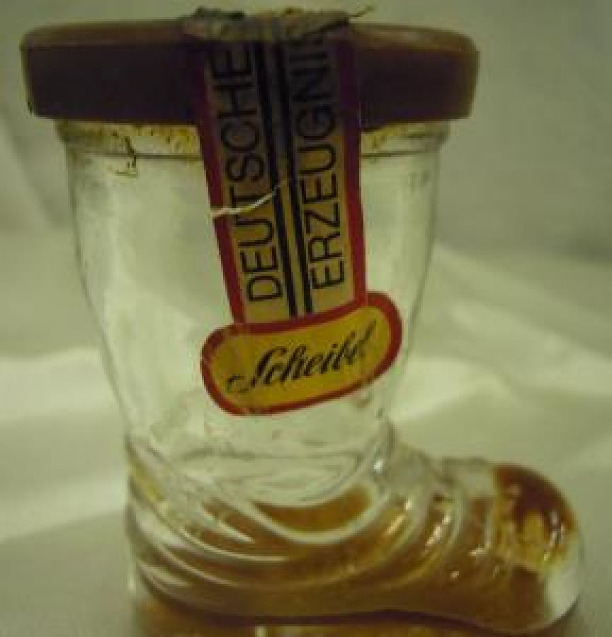 MİNYATÜR İÇKİ ŞİŞESİ KOLEKSİYON BOŞ ŞİŞE AYAKKABI FORMUNDA 