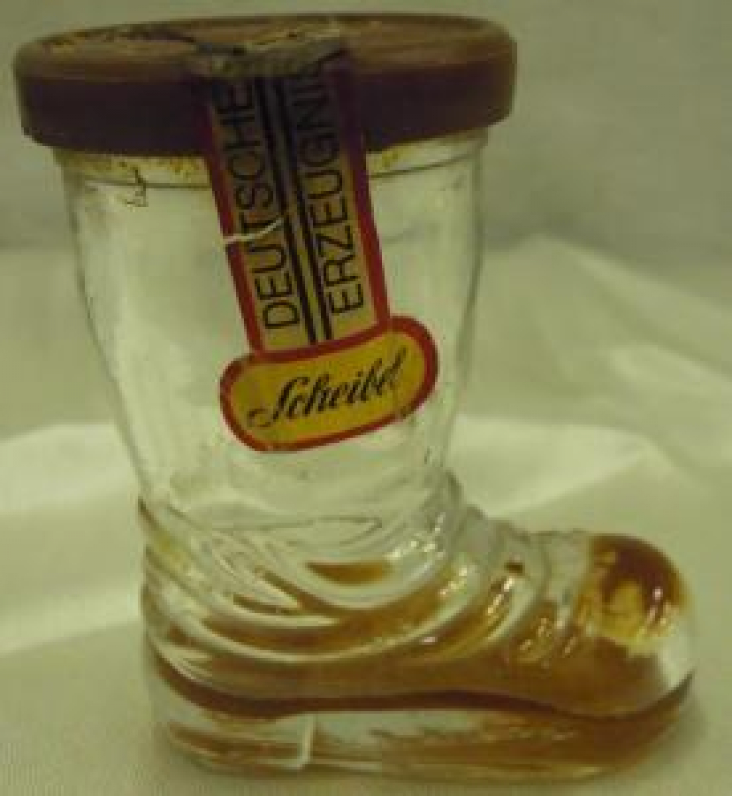 MİNYATÜR İÇKİ ŞİŞESİ KOLEKSİYON BOŞ ŞİŞE AYAKKABI FORMUNDA 