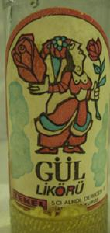 MİNYATÜR İÇKİ ŞİŞESİ KOLEKSİYON GÜL LİKÖRÜ TEKEL 5 CL ALKOL DERECESİ 25 % 
