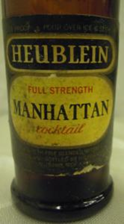 MİNYATÜR İÇKİ ŞİŞESİ KOLEKSİYON HEUBLEIN FULL STRENGTH MANHATTAN COCKTAİL 