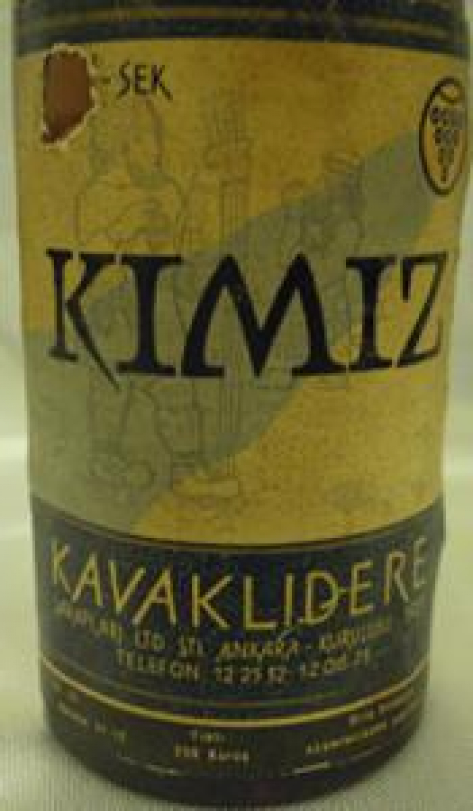 MİNYATÜR İÇKİ ŞİŞESİ KOLEKSİYON KIMIZ KAVAKLIDERE ŞARAPLARI A.Ş. ANKARA KURULUŞU 1929 YIL 